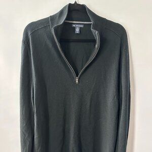 Gap Black XL Quarterzip Wool Sweater